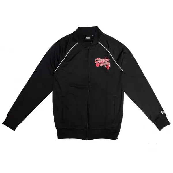 Chaqueta Chicago Bulls NBA script track top negra de New Era frente