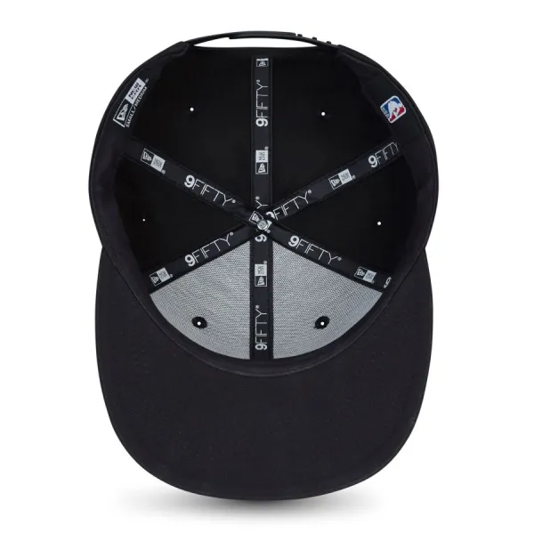 Gorra plana Dodgers Snapback bordada MLB 9Fifty negra interior