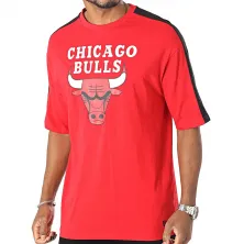 Camiseta Chicago Bulls New Era "color block oversized" - roja lateral