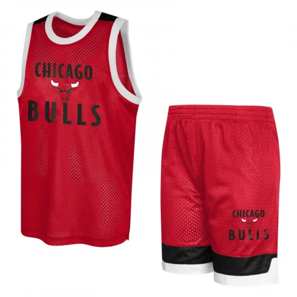 Equipación de Baloncesto Chicago Bulls Essential Mesh Outerstuff para niños frontal