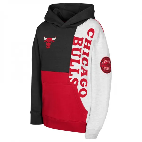 Sudadera de Chicago Bulls "Splash pullover" Outerstuff para niños frontal