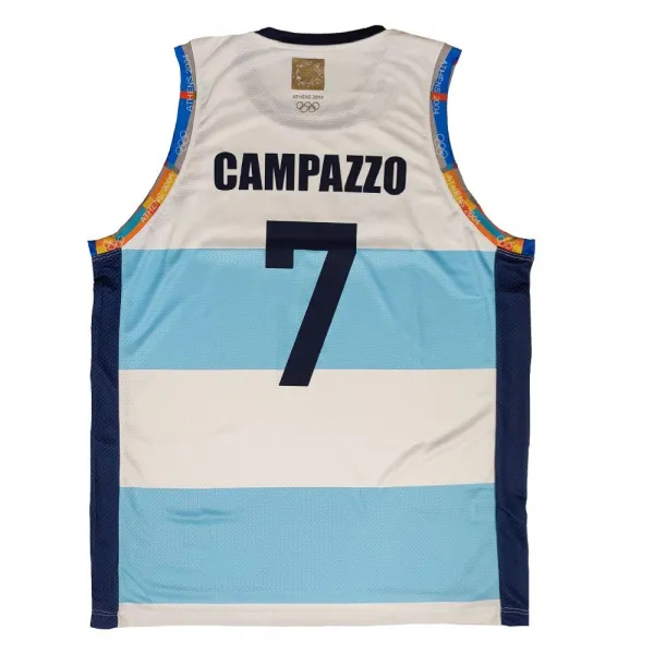 Camiseta Campazzo Seleccion Argentina baloncesto Homenaje Athenas 2004 Kelme vistz trasera