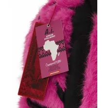 Mochila Sprayground A.I Pink Fur pelo rosa etiqueta