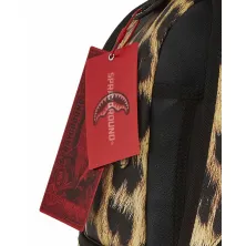 Mochila Sprayground Split Cheetah en rojo etiqueta