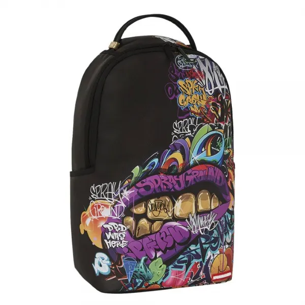 Mochila Sprayground Half Graf Lipstick grafitti lateral 1